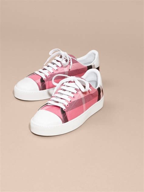 pink pale burberry shoes.